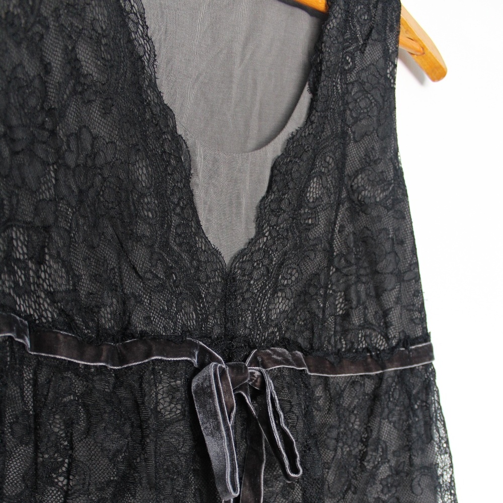 MiMi Maternity Tank Top Lace Velvet Empire